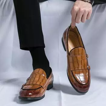 Loafers Classic All-match Mens Slip on Coiffeur Shoes Luxury Brand Men Leather Fashion Shoes 2024 New Arrival Men Casual Shoes 38 чёрный