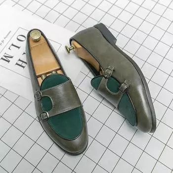 Loafers Men Casual Leather Shoes Pointed Slip on Fashion Italian Moccasins Luxury Brand Dress Shoes Fashion Business Men Shoes 38 чёрный