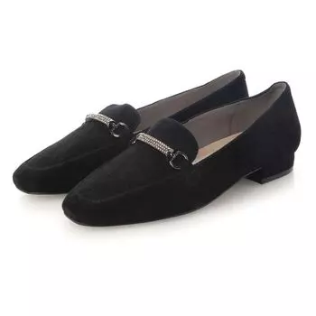 Loafers RRKK32022R Black Suede cm [Liz Raffine] Women s 23.5