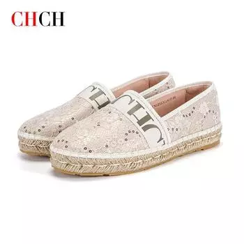 Loafers Summer Women s Casual Shoes Flat Cloth Shoes Hemp Rope Weaving Beach Shoes Lace Girl CHHC 38 королевский синий