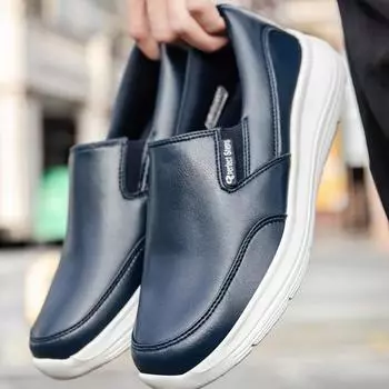 Loafers winter microfiber leather warm non-slip comfortable soft sole one pedal light casual cotton thickened sports leather 36