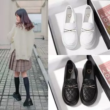 Лоферы женские кожаные туфли Мэри Джейн женские туфли маленькие кожаные туфли медсестры 34 белый