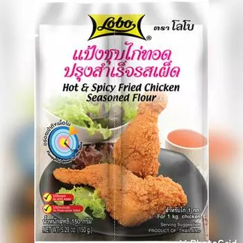 Lobo Острая острая панировка из пшеничного теста со специями Жареная курица с приправами Мука Вес 150 грамм