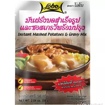 Lobo Тайская еда Картофельное пюре быстрого приготовления Порошок для соуса Травяные специи Соус Перец Пикантный 58 грамм