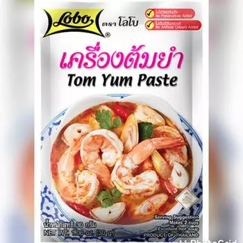 Lobo Thai Food Суп с креветками Том Ям Лемонграсс Чили Карри Паста пикантная 30 грамм