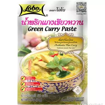 Lobo Thai Food Зеленые специи карри Острый сладкий пикантный перец чили Лемонграсс Чесночная паста 50 грамм