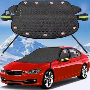 Лобовое стекло автомобиля, снежный покров с магнитами, защита от мороза, солнца, светоотражающий универсальный автомобильный внедорожник, зимнее переднее лобовое стекло, защита от льда L