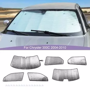 Лобовое стекло автомобиля, солнцезащитный козырек, складной солнцезащитный козырек, автомобильный чехол, подходит для Chrysler 300C 2004-2010, аксессуары для интерьера серебряный