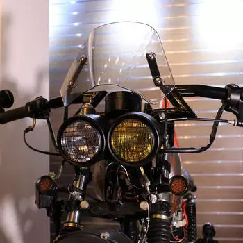Лобовое стекло мотоцикла в стиле ретро для фар чёрный