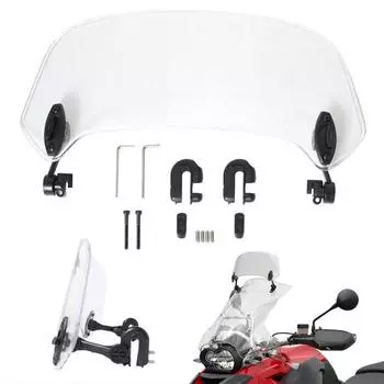 Лобовое стекло, регулируемая по высоте, пылезащитный блок, ветровой мотоцикл, прозрачный зажимной удлинительный спойлер, ветровое стекло для