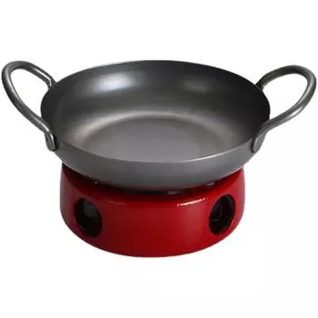 Lobster casserole Creative household stainless steel dry pot Cookware Retro industrial style double ear Spanish Seafood Plate