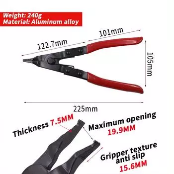 Lock Ring Pliers Aluminum Alloy Circlip Plier Auto Automatic Transmission Repair Flat Rim Pliers Retaining Ring Pliers Tool красный