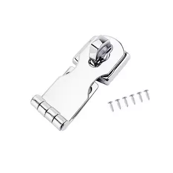Locking Hasp Latch Holder Safety Latch Buckle Set for Screws Universal