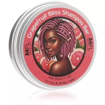 Locs Shampoo Bar - Шампунь-мыло Zero Waste, дорожный размер, шампунь-мыло Locs Natural Hair Cleaner for Dreadlocks 60 г, 2 шт.) Грейпфрутовое блаженство