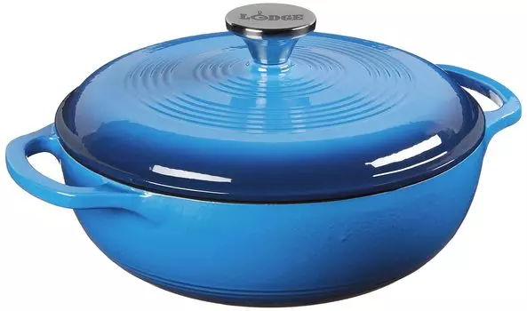 LODGE Enamel Dutch Oven EC3D33 Blue 3qt синий