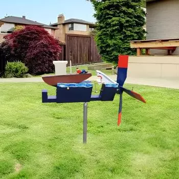 Лодка-акула, вертушка, украшение для сада, защита от непогоды, открытый двор, патио, лужайка, деревянный корабль для животных, ветряная мельница, ветряная вертушка