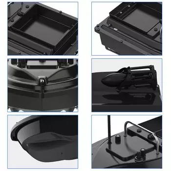 Лодка для рыбалки с GPS-наживкой и большим контейнером для наживки. Автоматическая лодка для наживки с дистанцией 400-500 м. чёрный