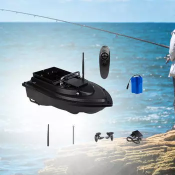 Лодка для рыбалки с приманкой, водонепроницаемая, с двумя моторами для бассейнов, озер