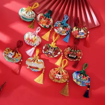 Лодка-дракон Праздник лодок-драконов Пакетик для хранения в китайском стиле Сумка для хранения в китайском стиле Декор для дома и автомобиля style 2