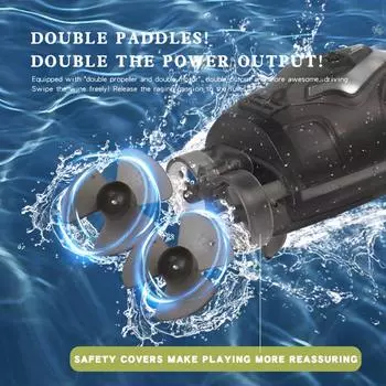 Лодка с дистанционным управлением для бассейнов и ванн, скоростная мини-трюковая лодка 2,4 ГГц со светодиодными фонарями, фиолетовый