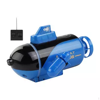 Лодка с дистанционным управлением, двигающаяся назад/всплытие, мини-подводная лодка с дистанционным управлением, игрушка для мальчиков и девочек синий