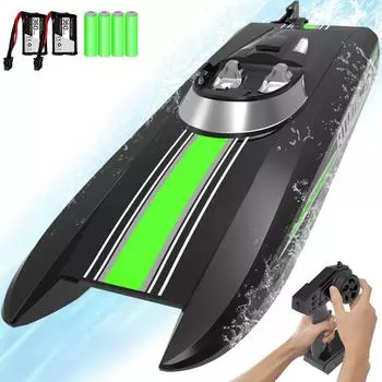 Лодки с дистанционным управлением для бассейнов и озер 20+ миль в час высокоскоростная лодка с дистанционным управлением для детей или взрослых игрушечная лодка в подарок с 2 батареями и функцией реверса