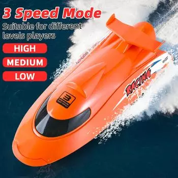 Лодки с дистанционным управлением Flytec V009, 2,4G, 30 км/ч, турбинный привод, радиоуправляемая лодка, 3 скорости, регулируемые чёрный