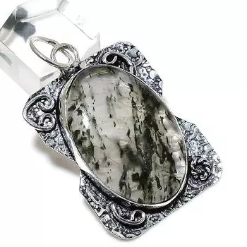 Lodolite Quartz Gemstone Handmade 925 Sterling Silver Jewelry Pendant 2.13 B0W62