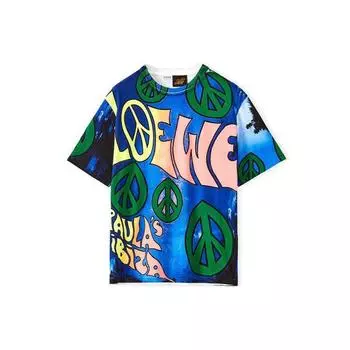 LOEWE Футболка с принтом Paulas Peace Синий/Мульти Мужская уличная одежда H616Y22X34-9990 M