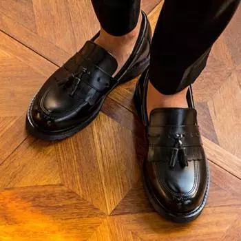 Лоферы BSC T by Clash 275 с кисточками Lucy черно-базовые 240