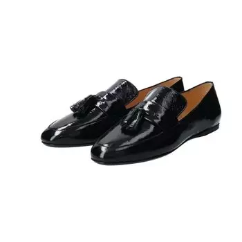 Лоферы Flat Heel Tassel Loafers F41637 Black Enamel cm [Fabiosconi] Женские 23,5
