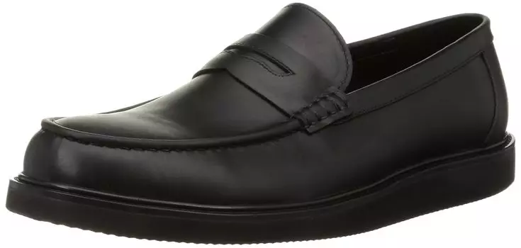 Лоферы из натуральной кожи Coin Loafers 10607 [Dedesken] U-Tip чёрный