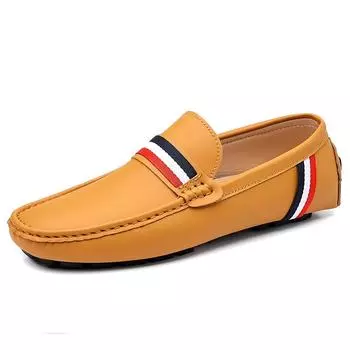 Лоферы Мужская обувь Мокасины без застежек Мужская дышащая черная коричневая повседневная обувь Лоферы люксового бренда Обувь для вождения для мужчин 40 чёрный