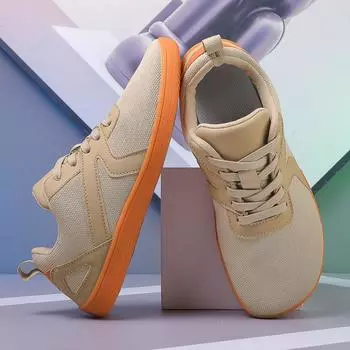 Лоферы мужские и женские прогулочные туфли с широким носком босиком минималистичные туфли с нулевым падением дышащие модные кроссовки 36 чёрный