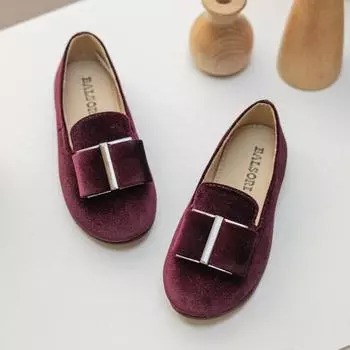 Лоферы с металлической лентой для девочек Baby Jam Wine-Y746 130