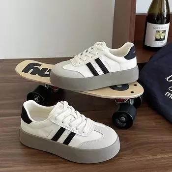 Лоферы женские туфли новый тренд толстая подошва цвет соответствует всем повседневным спортивным сноуборд-обувь 35