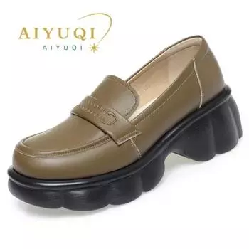Лоферы, женские весенние новые женские туфли в британском стиле, модная женская обувь на платформе 35