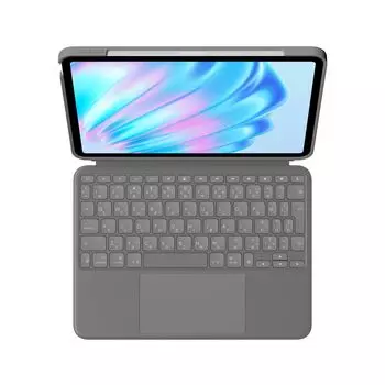 Logitech Combo Touch iPad air 11 дюймов M2 iK1178GRA с чехлом-клавиатурой, легкая японская раскладка клавиатуры, смарт-разъем Oxford, серый