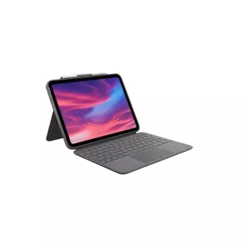 Logitech iPad 10,9 дюйма 10-го поколения, совместимый с трекпадом, клавиатура, чехол Combo Touch iK1059GRA, японская клавиатура, интеллектуальный разъем, подсветка, 2 года