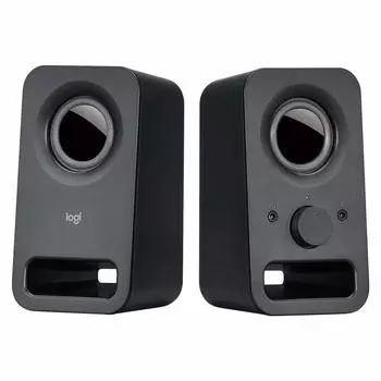 Logitech PC Speaker для ПК Z150BK Black Stereo 2ch Compact Совместимый с входом PC Speaker Внутренний подлинный продукт Гарантия 2 года [Amazon.co.jp чёрный