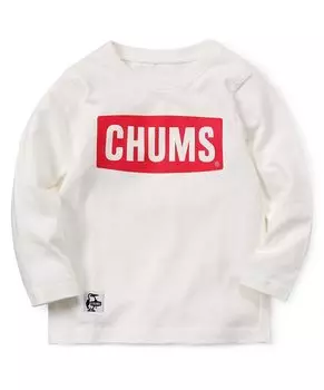 Logo Brushed Kids [Chums] T-Shirt Kid s L/S T-Shirt WhiteRed