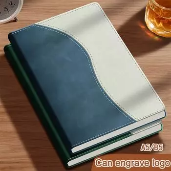 (Логотип можно выгравировать) Тетрадь для записей в кожаной упаковке формата A5/B5, книга для записей деловых встреч, блокнот, офисная бухгалтерская книга, ежедневник, внутренние страницы в линейку A5