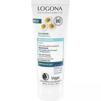 Logona PUR Успокаивающий гель для умывания Нежный и успокаивающий 100 мл