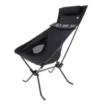 LOGOS 4WAY 7075 Кресло-ведро для кемпинга на открытом воздухе складное из дюралюминия с откидывающейся спинкой и высокой грузоподъемностью 120 кг 73329006 чёрный