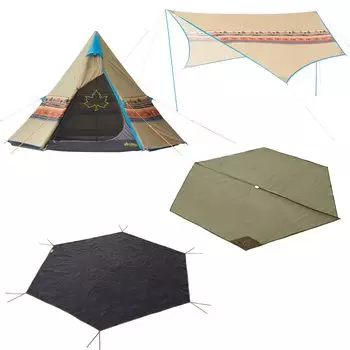 LOGOS Navajo Bridge Hexa Set 71809523 бежевая палатка 300 x 250 x 180 см TEPEE300+ (ок.)