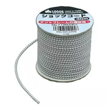 LOGOS Shock Cord 30m Диаметр 2.5mm Резиновый шнур для ремонта каркаса палатки Веревка для палатки Семейная брезентовая палатка