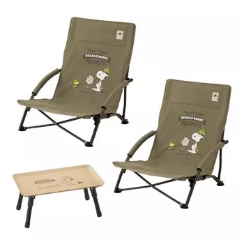 LOGOS SNOOPY Cross Chair Table Set 50000117 Peanuts Outdoor Folding Camping Chair