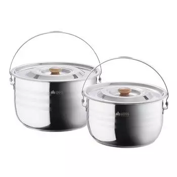 LOGOS stainless steel hanging pot set 2 81210003 3-layer