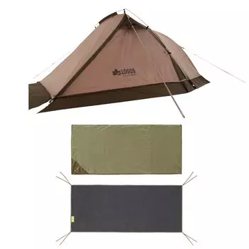 Logos Tradcanvas Awning Tourer SOLO Beige Tent Width 210 x Total Length 290 x Height 123 cm Tent Family Tarp Tent Flame Retardant Set-BB (approx.)