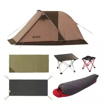 LOGOS Tradcanvas тент туристический SOLO комплект 50000109 палатка семейная брезентовая палатка бежевый